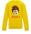 Детский Свитшот Roblox голова Солнечно желтый фото