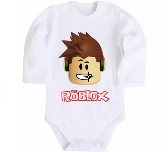 Детский боди Roblox голова Белый фото