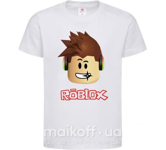 Дитяча футболка Roblox голова Білий фото