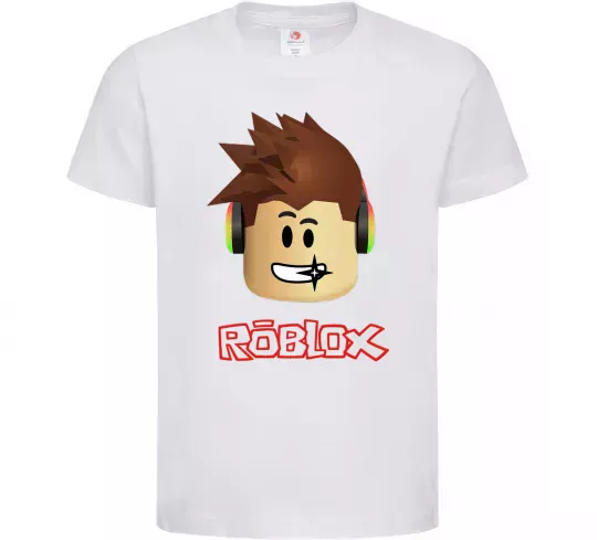Детская футболка Roblox голова Белый фото