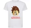 Детская футболка Roblox голова Белый фото