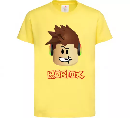Детская футболка Roblox голова Лимонный фото