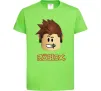 Детская футболка Roblox голова Лаймовый фото