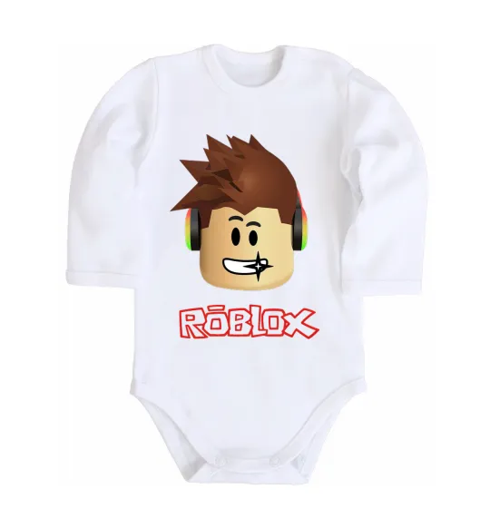 Детский боди Roblox голова Белый фото