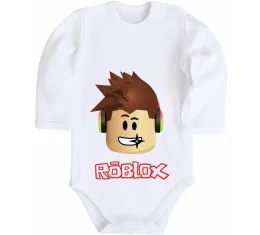 Дитячий бодік Roblox голова Білий фото