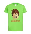 Дитяча футболка Roblox голова Лаймовий фото