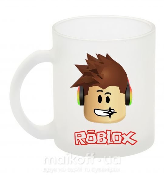 Чашка стеклянная Roblox голова Фроузен фото