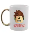 Чашка з кольоровою ручкою Roblox голова Золото фото