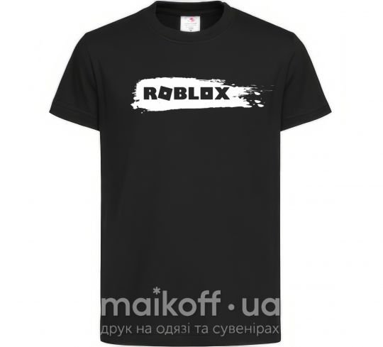 Детская футболка roblox краска Черный фото
