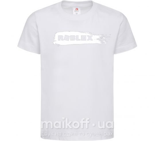 Детская футболка roblox краска Белый фото