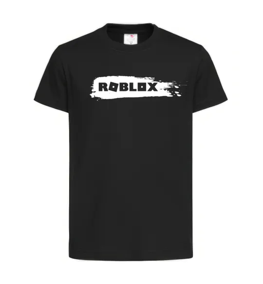 Детская футболка roblox краска Черный фото