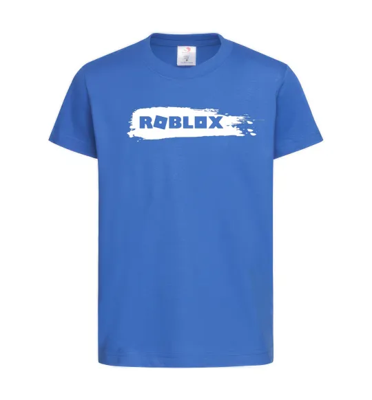 Детская футболка roblox краска Ярко-синий фото