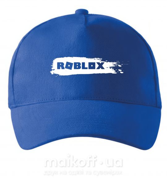 Кепка roblox краска Ярко-синий фото