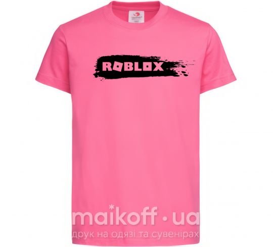 Детская футболка roblox краска Ярко-розовый фото