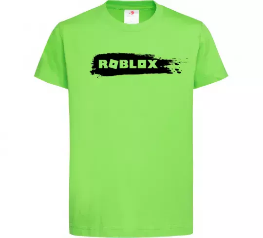 Дитяча футболка roblox краска Лаймовий фото