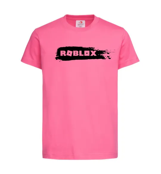 Детская футболка roblox краска Ярко-розовый фото