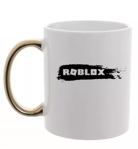 Чашка з кольоровою ручкою roblox краска Золото фото