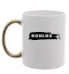 Чашка з кольоровою ручкою roblox краска Золото фото