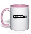 Чашка з кольоровою ручкою roblox краска Ніжно рожевий фото