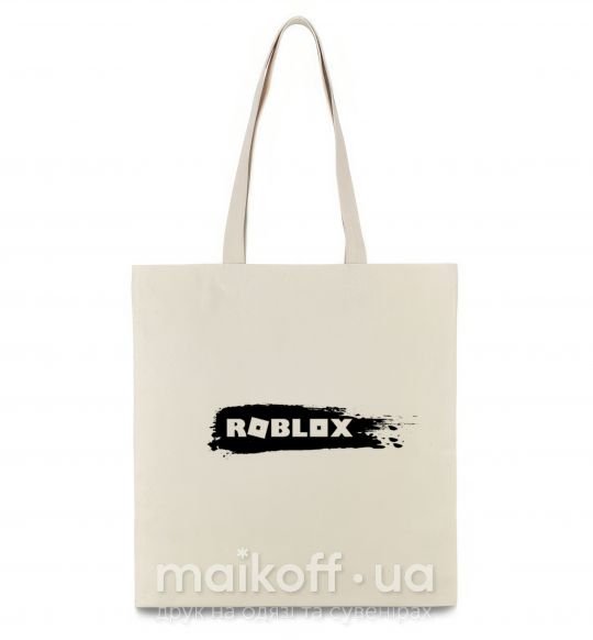Еко-сумка roblox краска Бежевий фото