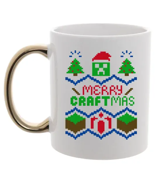 Чашка с цветной ручкой Сraftmas Золото фото