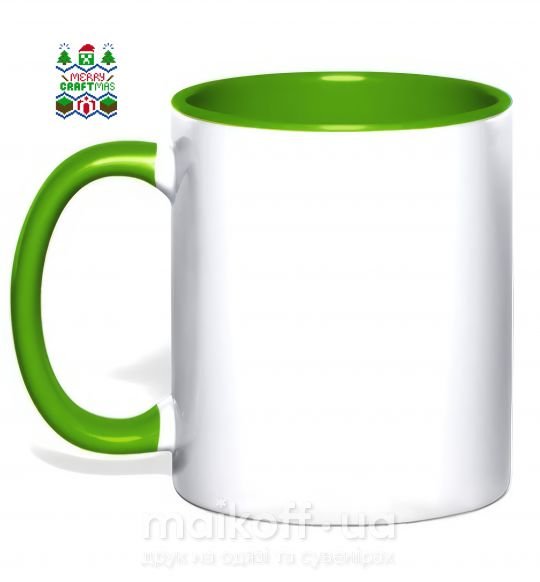 Чашка з кольоровою ручкою Сraftmas Зелений фото