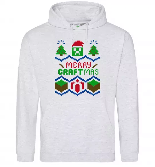 Чоловіча толстовка (худі) Сraftmas Сірий меланж фото