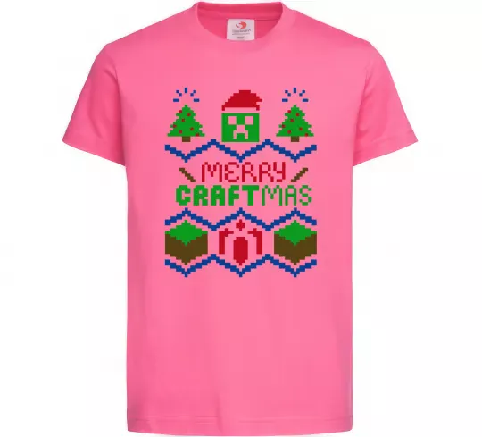 Дитяча футболка Сraftmas Яскраво-рожевий фото