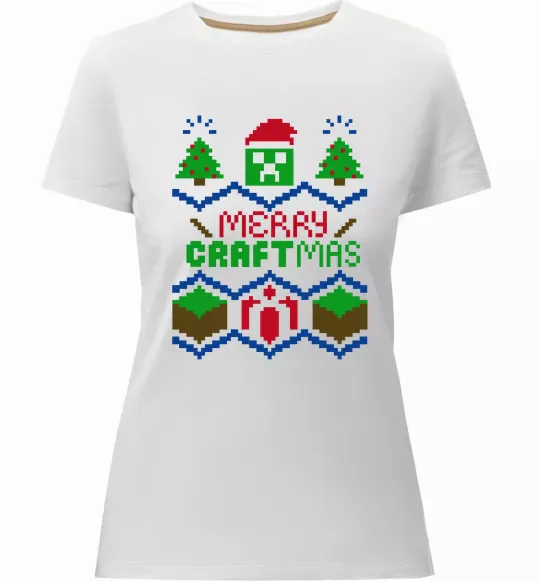 Женская премиум футболка Сraftmas Белый фото