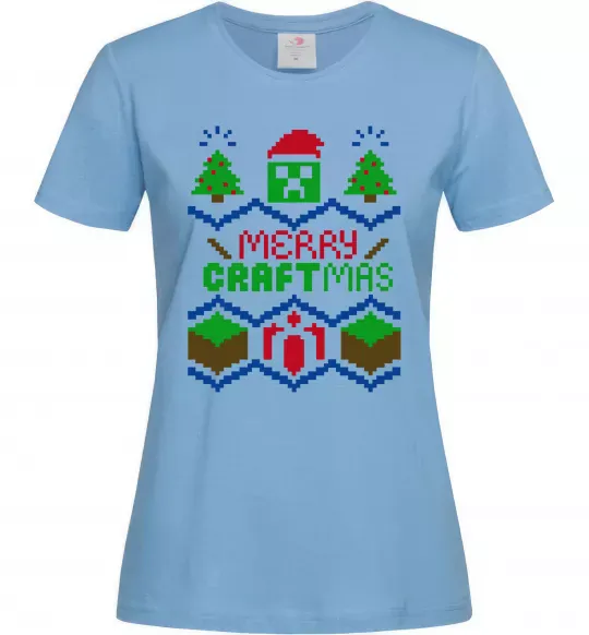 Жіноча футболка Сraftmas Блакитний фото
