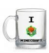 Чашка стеклянная I tnt minecraft Прозрачный фото