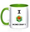 Чашка з кольоровою ручкою I tnt minecraft Зелений фото