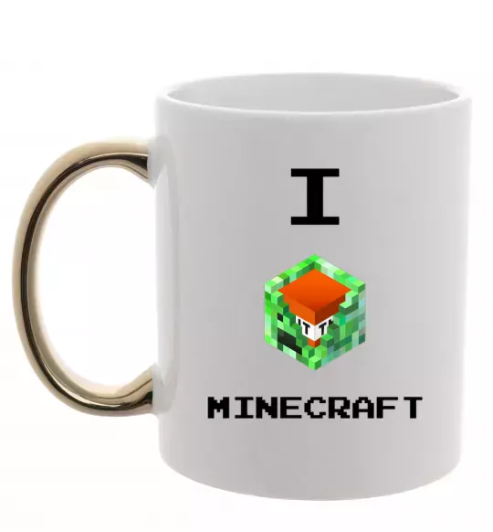 Чашка з кольоровою ручкою I tnt minecraft Золото фото