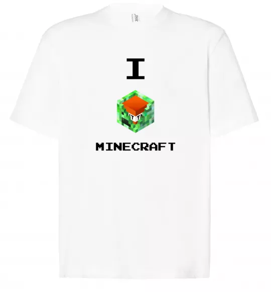 Футболка Оверсайз I tnt minecraft Белый фото