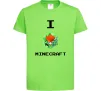 Дитяча футболка I tnt minecraft Лаймовий фото