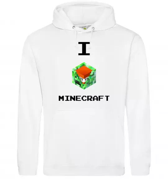 Женская толстовка (худи) I tnt minecraft Белый фото