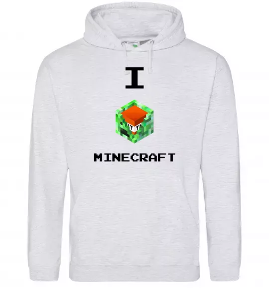 Женская толстовка (худи) I tnt minecraft Серый меланж фото