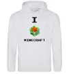 Женская толстовка (худи) I tnt minecraft Серый меланж фото