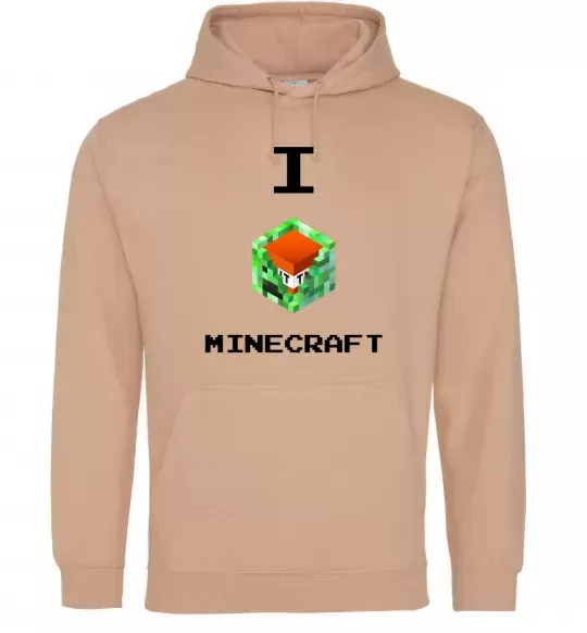 Женская толстовка (худи) I tnt minecraft Песочный фото