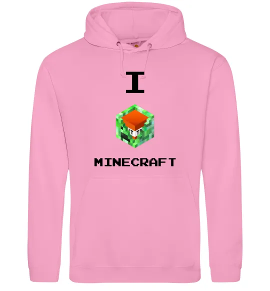 Мужская толстовка (худи) I tnt minecraft Розовый фото