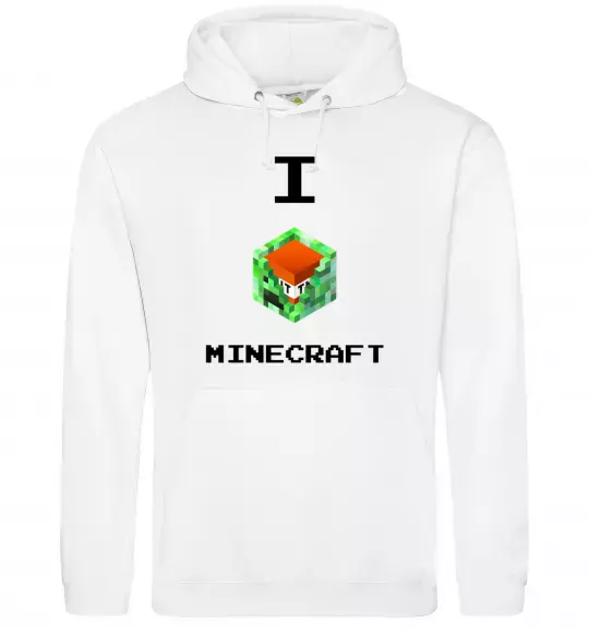 Мужская толстовка (худи) I tnt minecraft Белый фото