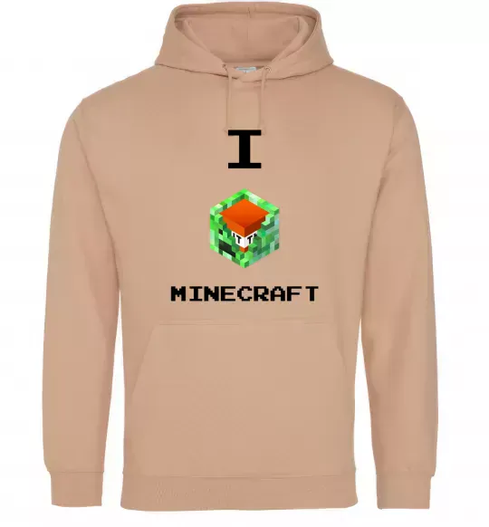 Мужская толстовка (худи) I tnt minecraft Песочный фото