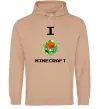 Мужская толстовка (худи) I tnt minecraft Песочный фото