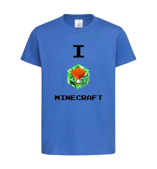 Дитяча футболка I tnt minecraft Яскраво-синій фото