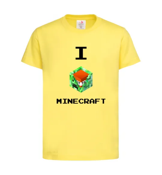 Дитяча футболка I tnt minecraft Лимонний фото
