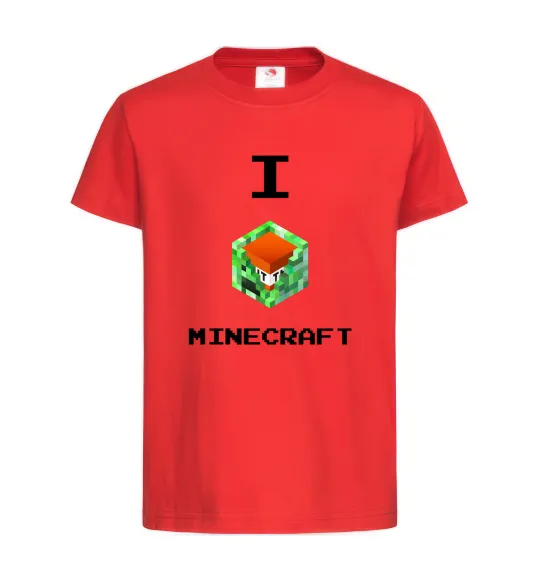 Дитяча футболка I tnt minecraft Червоний фото