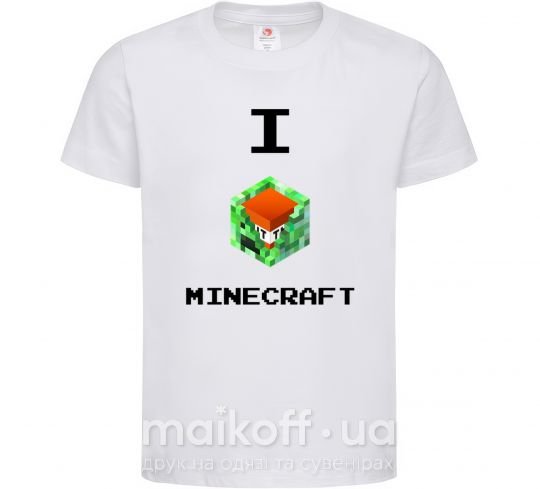Детская футболка I tnt minecraft Белый фото