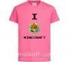 Детская футболка I tnt minecraft Ярко-розовый фото