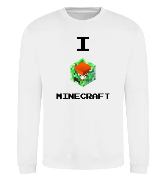 Світшот I tnt minecraft Білий фото