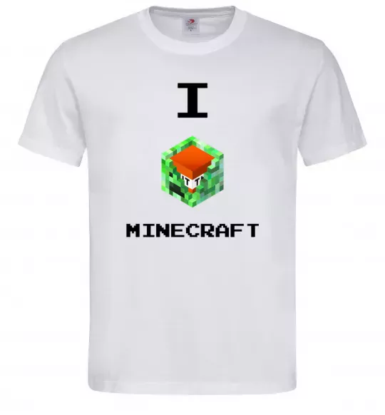 Мужская футболка I tnt minecraft Белый фото